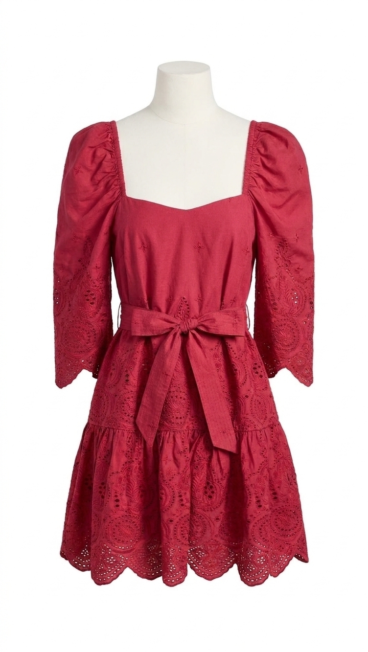 NEW CLEOBELLA minta mini dress in red bud